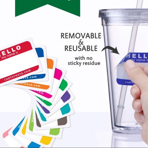 š„¤17 Hello Name Cup Tagsš„¤ - Picture 2 of 7